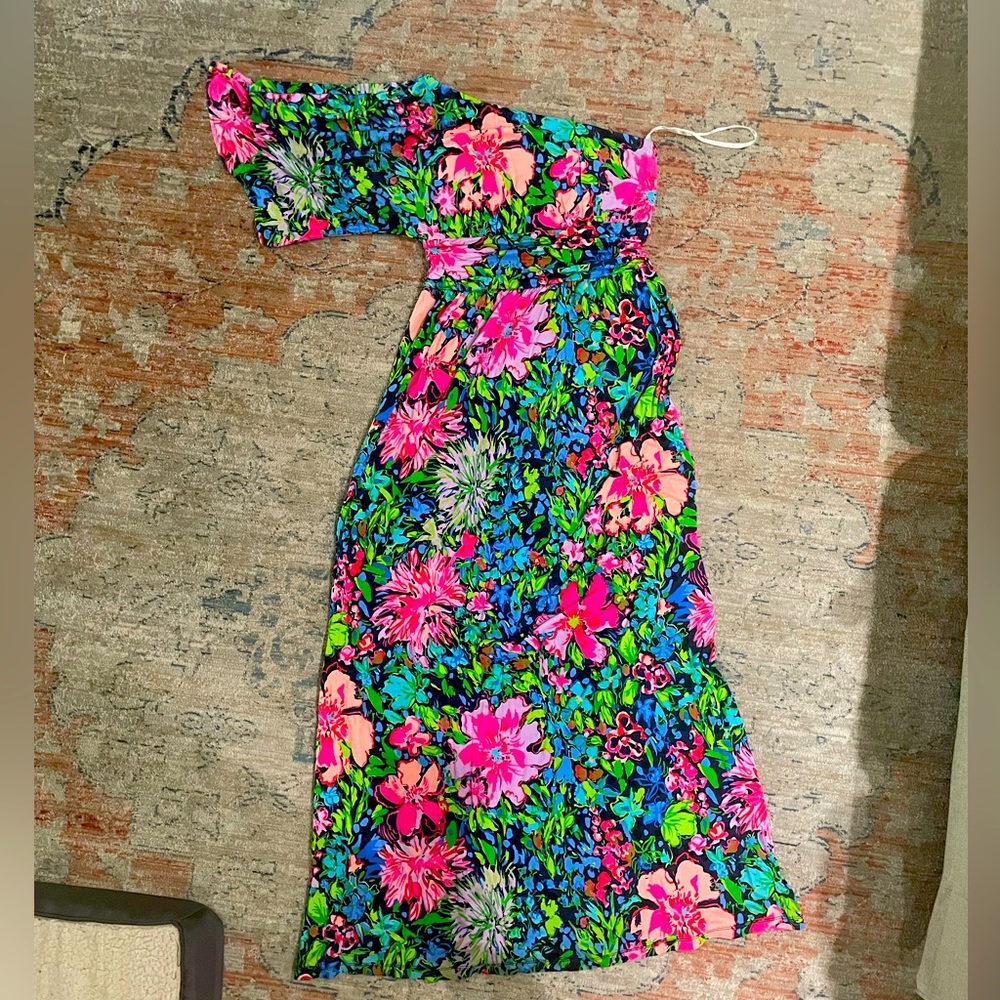 Lilly Pulitzer Niki Maxi Dress 👗 Festive Fantasy Size-Small